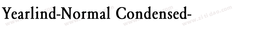 Yearlind-Normal Condensed字体转换